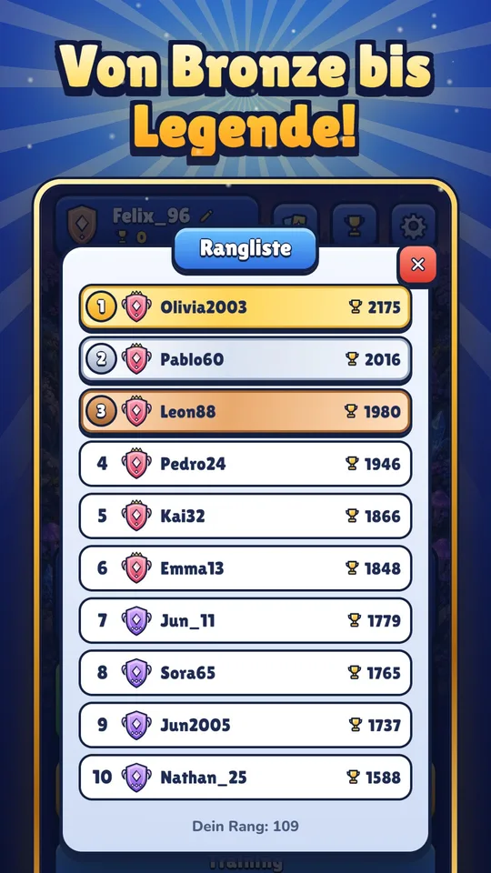 Screenshot von Blasonia: Die Ligen, von Bronze bis Legende